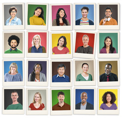 People Diversity Faces Human Face Portrait Community Concept