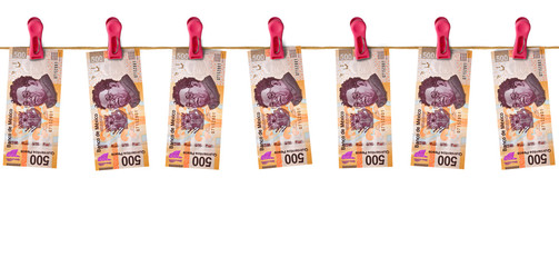Fototapeta premium Hanging Mexican Money