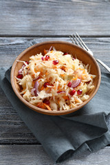 Tasty Pickled cabbage in a bowl