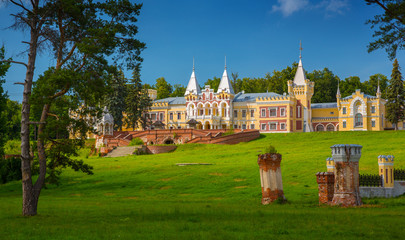 Fototapeta premium mansion of baron Von Dervis in village Kiritzi, Russia, 1889-190