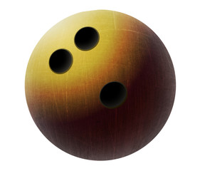 bowling ball on a white background