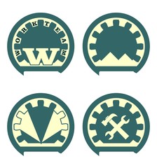 logoset  for adventure, travel, industry, support