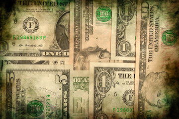 USA dollar money banknotes texture grunge background
