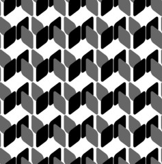 Black and white geometric seamless pattern, abstract background.