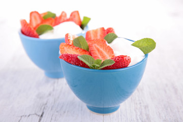 strawberry and yogurt