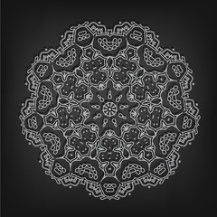 Vector vintage circle pattern in Victorian style. Ornate element