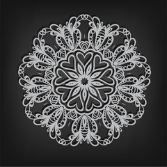 Vector vintage circle pattern in Victorian style. Ornate element