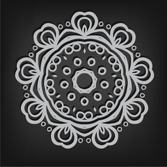 Vector vintage circle pattern in Victorian style. Ornate element