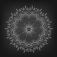 Vector vintage circle pattern in Victorian style. Ornate element