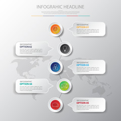 Design simple step number and line business icon timeline/graphi