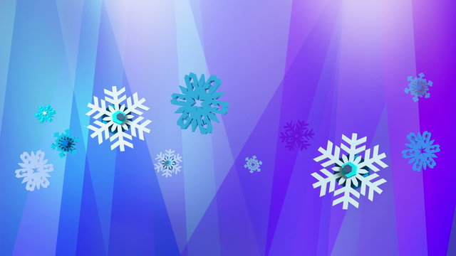 Abstract blue purple background with snowflakes