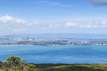 Fototapeta na wymiar Auckland, New Zealand from Rangitoto Island