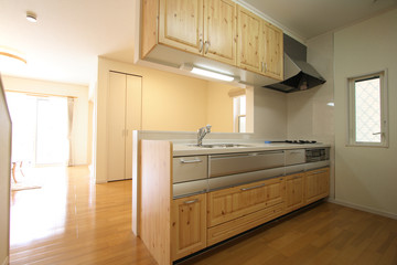 キッチンとリビングルーム イメージ  シンプル家具なし