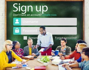 Sign Up Register Online Internet Web Concept
