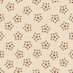 Brown dots seamless pattern
