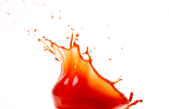 Splashes of tomato juice