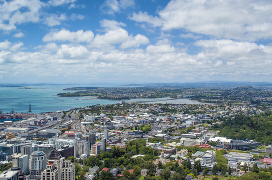 Aerial view of Auckland, New Zealand's city