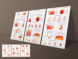 Business infographic template or brochure set.