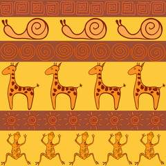 Seamless pattern in African style