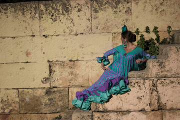 Fototapeta na wymiar Flamenco girl