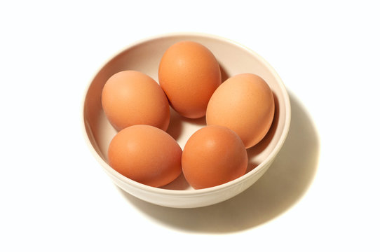Chicken eggs in plate