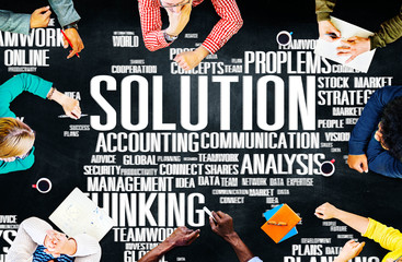 Solution Success Sloved Decision Strategic Progress Concept