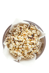 pop corn on white