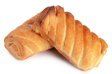 Fresh rolls isolated on white background