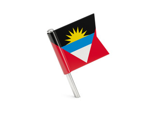Flag pin of antigua and barbuda