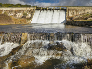 Presa en el embalse de Becedas. El Hoyo de Pinares