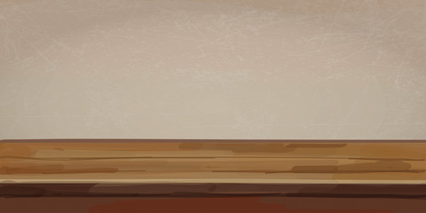 Wooden table, background. vector illustration
