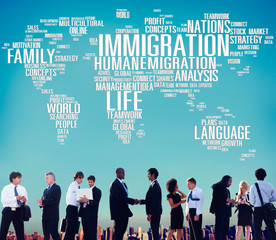 Immigration International Government Law Customs Concept