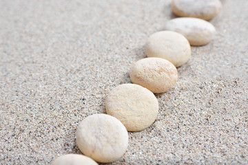 Fototapeta na wymiar The sand and stone