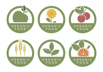 Organic food icons
