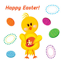 Greeting card happy Easter. Vector illustration