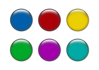 Runde Buttons in verschiedenen Farben 