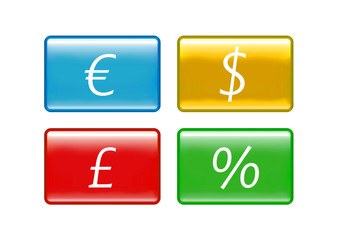 Rechteckige Währungs Buttons