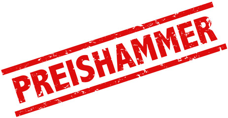 Preishammer Stempel rot