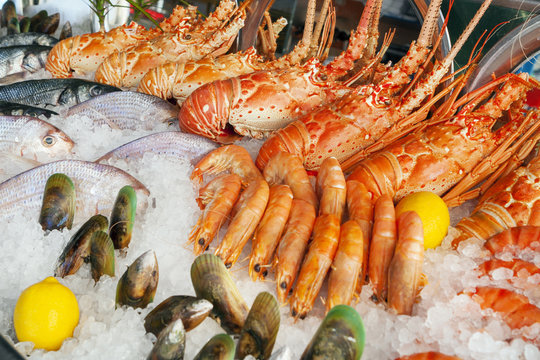 Fresh seafood at the market