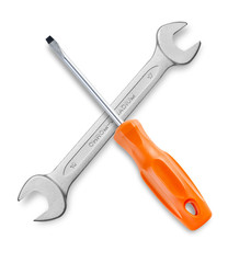 Screwdriver and wrench