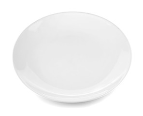 white plate isolated on white background
