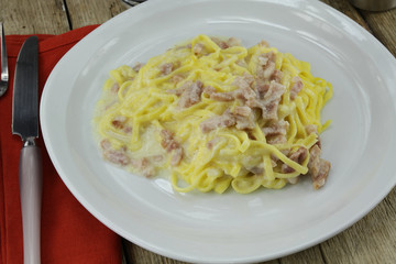 tagliatelles carbonara