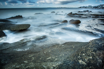 Sunrise over looking ocean