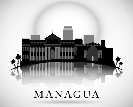 Modern Managua City Skyline Design. Nicaragua