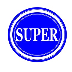 Super white stamp text on blue