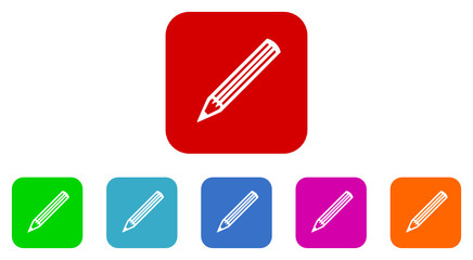pencil vector icon set