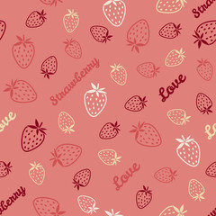 Abstract strawberry texture, endless berry background. Endless f