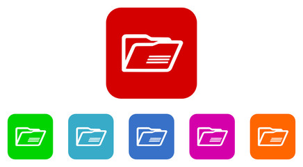 folder vector icon set