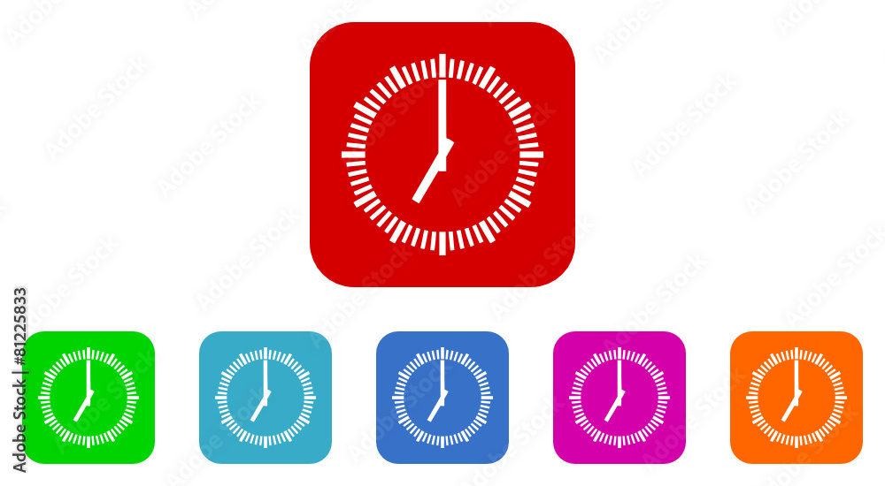 Poster clock vector icon set
