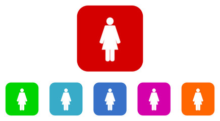 female vector icon set